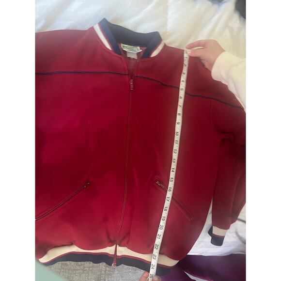 Vintage Winning Ways Men's Zip-Up Track Jacket Red White Size L - Picture 4 of 6